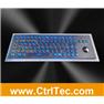 Backlit Metallic Keyboard with Trackball