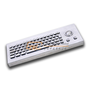 Desktop metal cherry keyboard with trackball