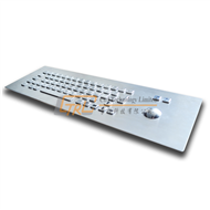 Metallic Keyboard with Trackball for information Kiosk