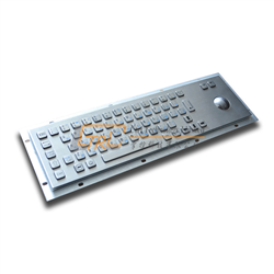 Standard Metal Kiosk Keyboard with Trackball