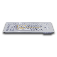 Top Mount Industrial Keyboard with Trackball for internet Kiosk